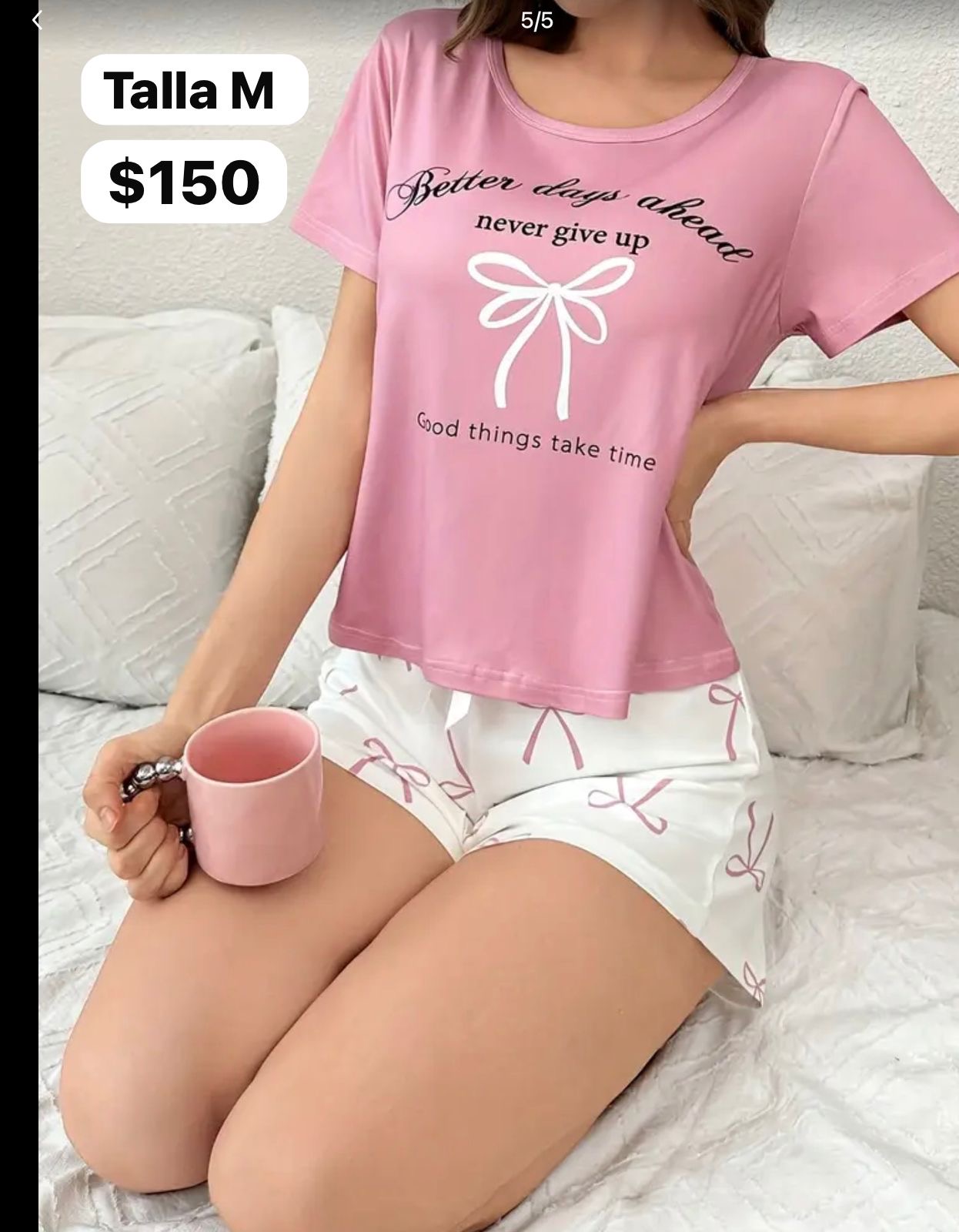 Blusa de algodón rosa 