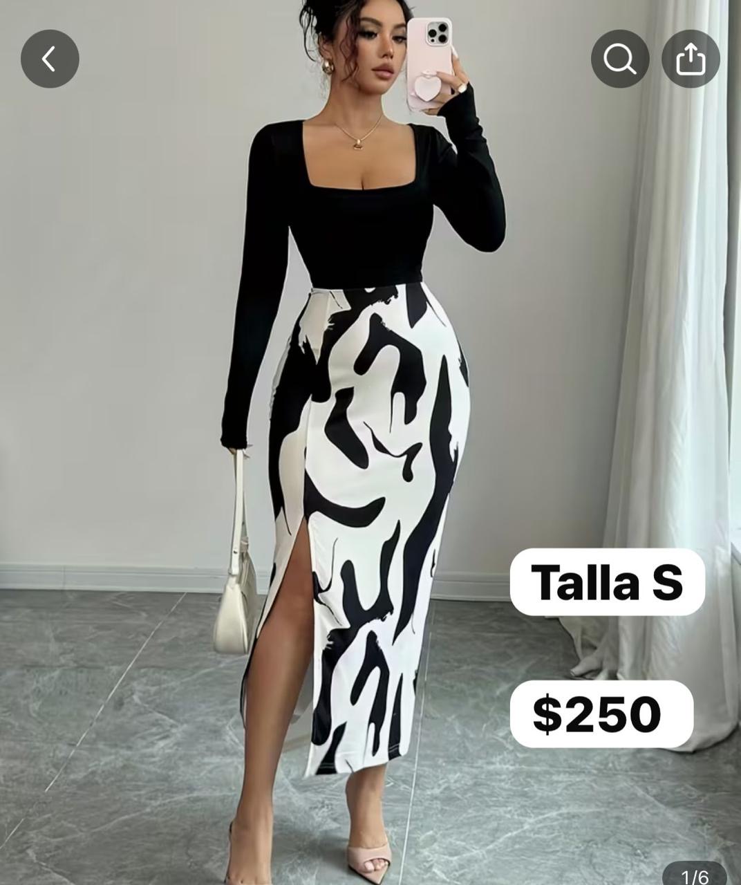 Vestido elegante de manga com estampado 