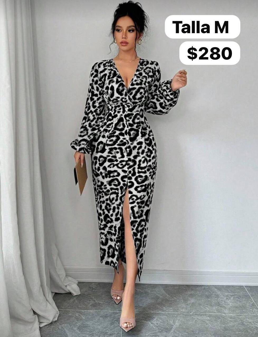 Vestido estampado de leopardo 