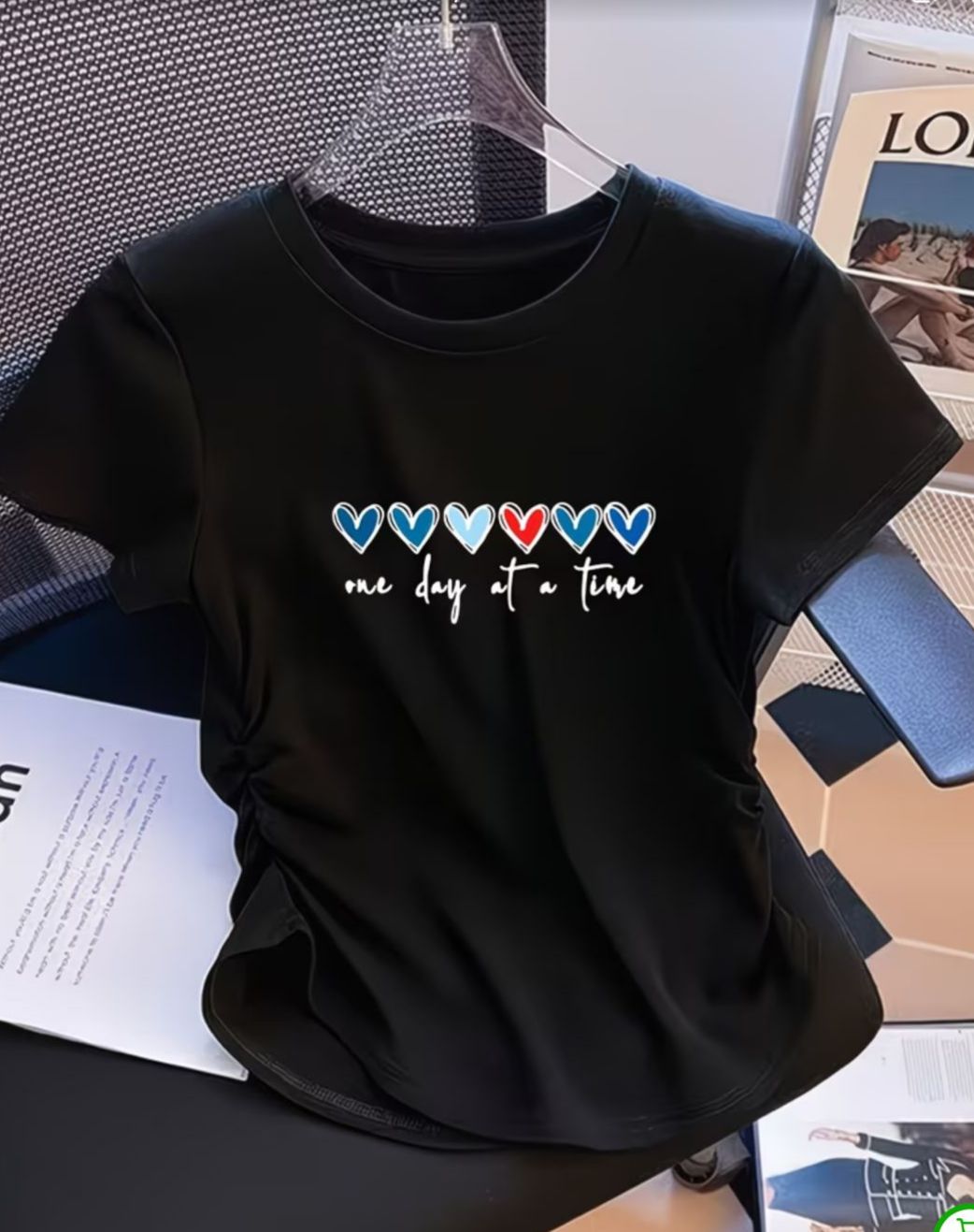 Blusa negra de algodón 