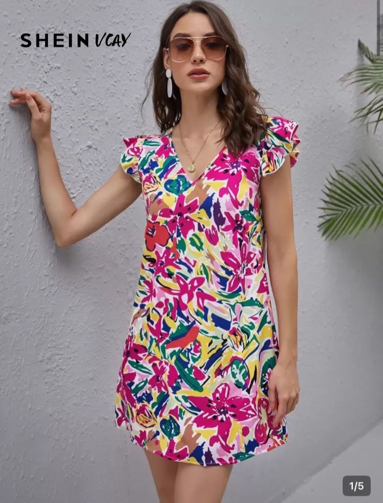 Vestido estampado de colores 