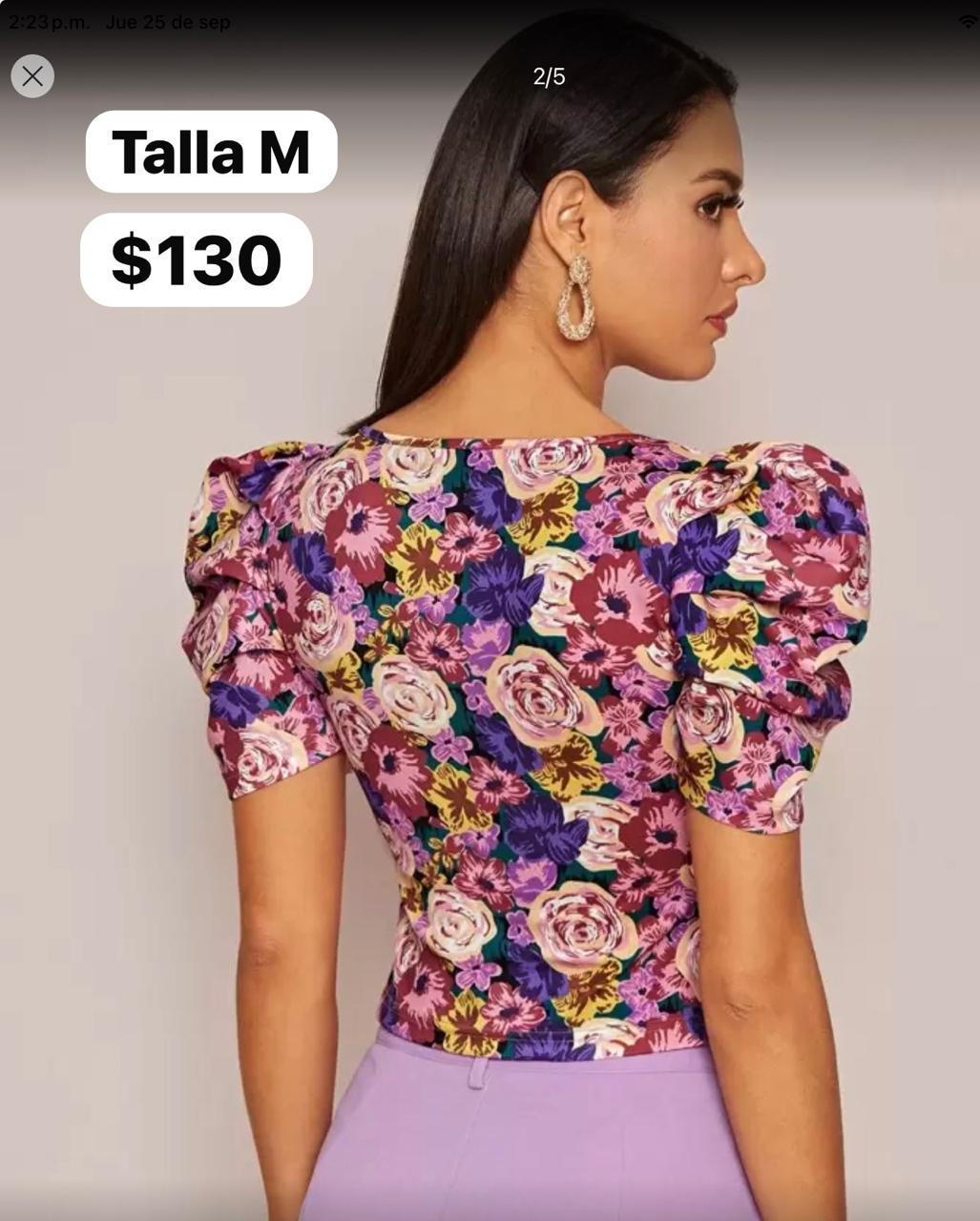 Blusa estampada de flores elegante 