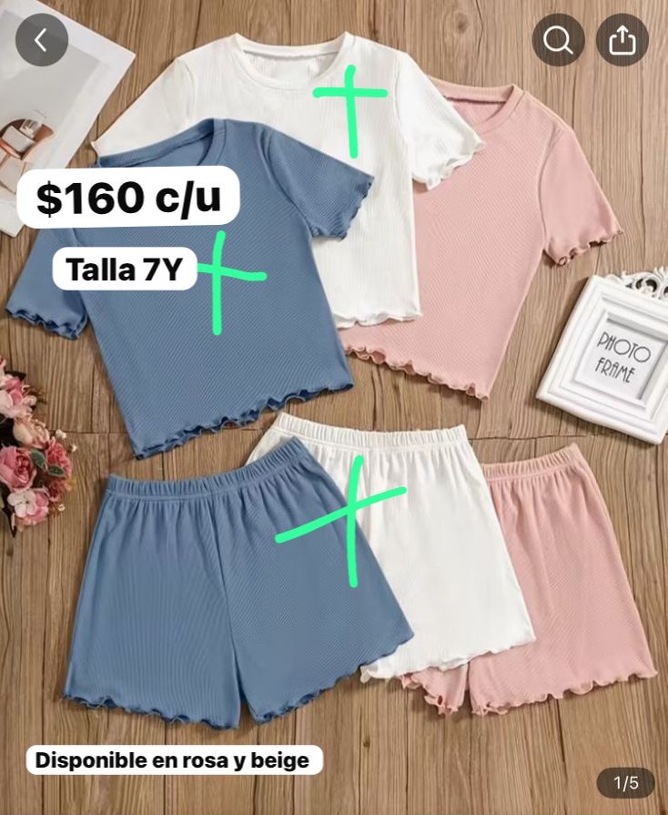 Conjunto de blusa y short rosa
