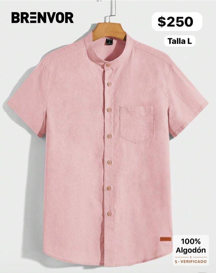 Camisa con manga rosa 