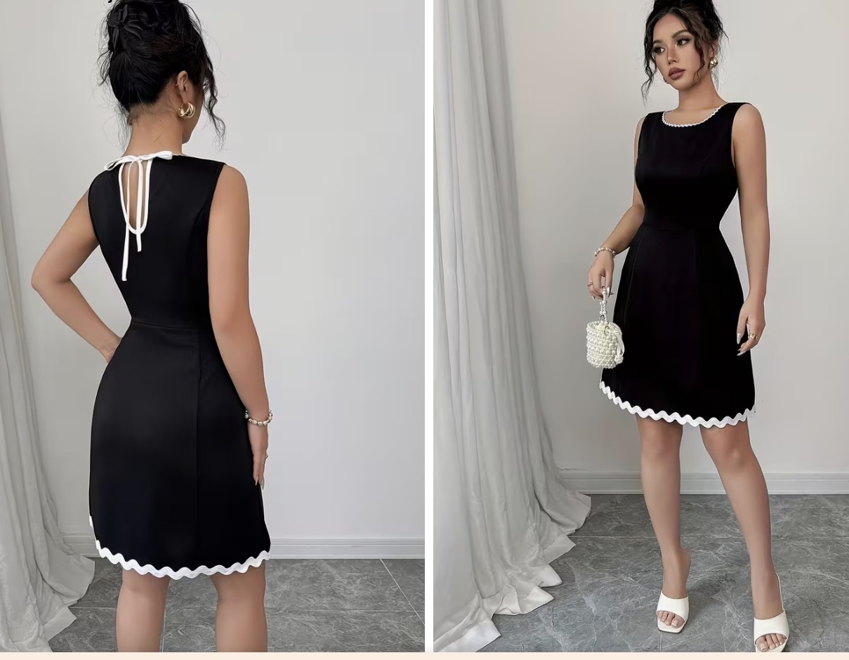  Vestido elegante negro 