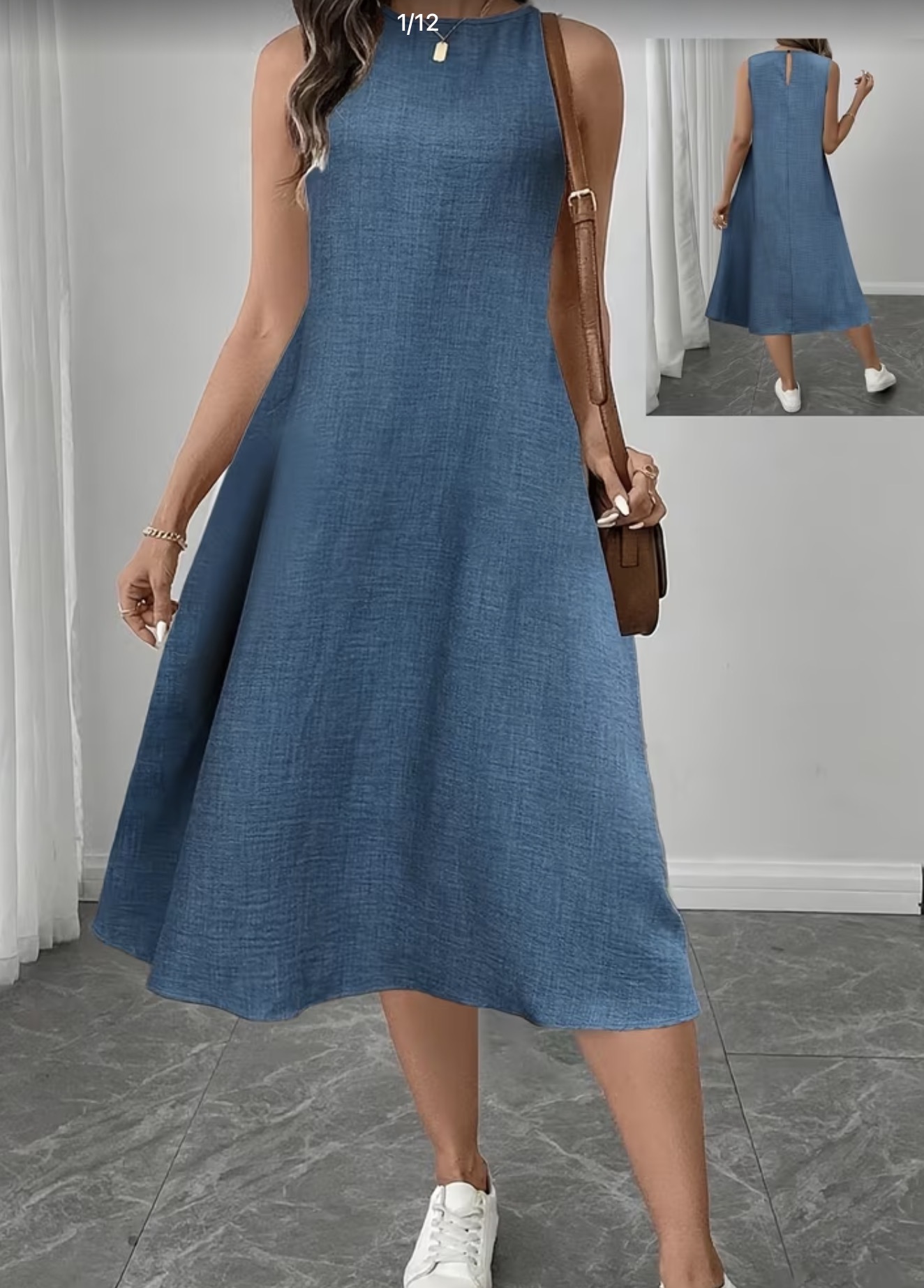 Vestido holgado mezclilla 