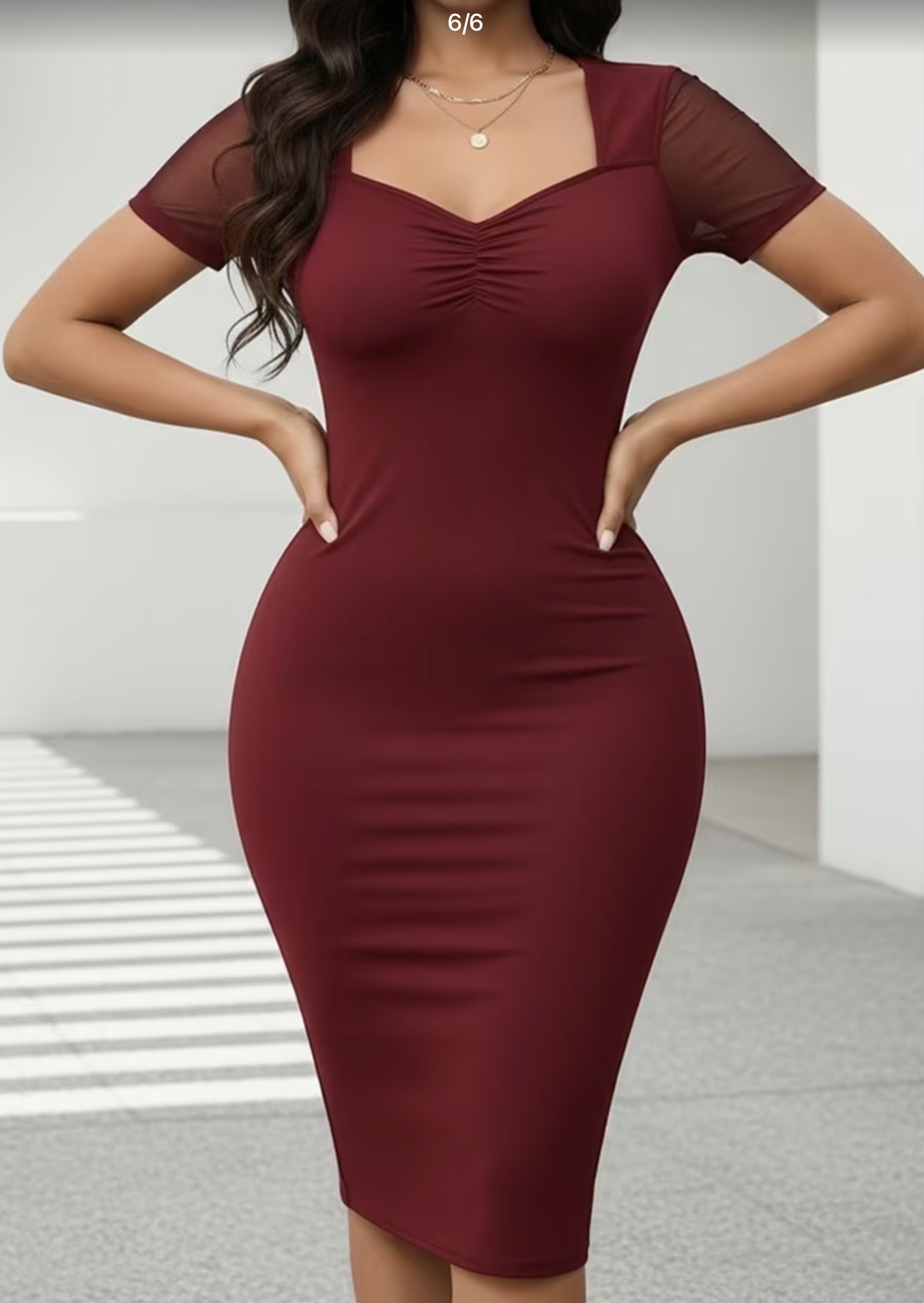 Vestido burdeos 