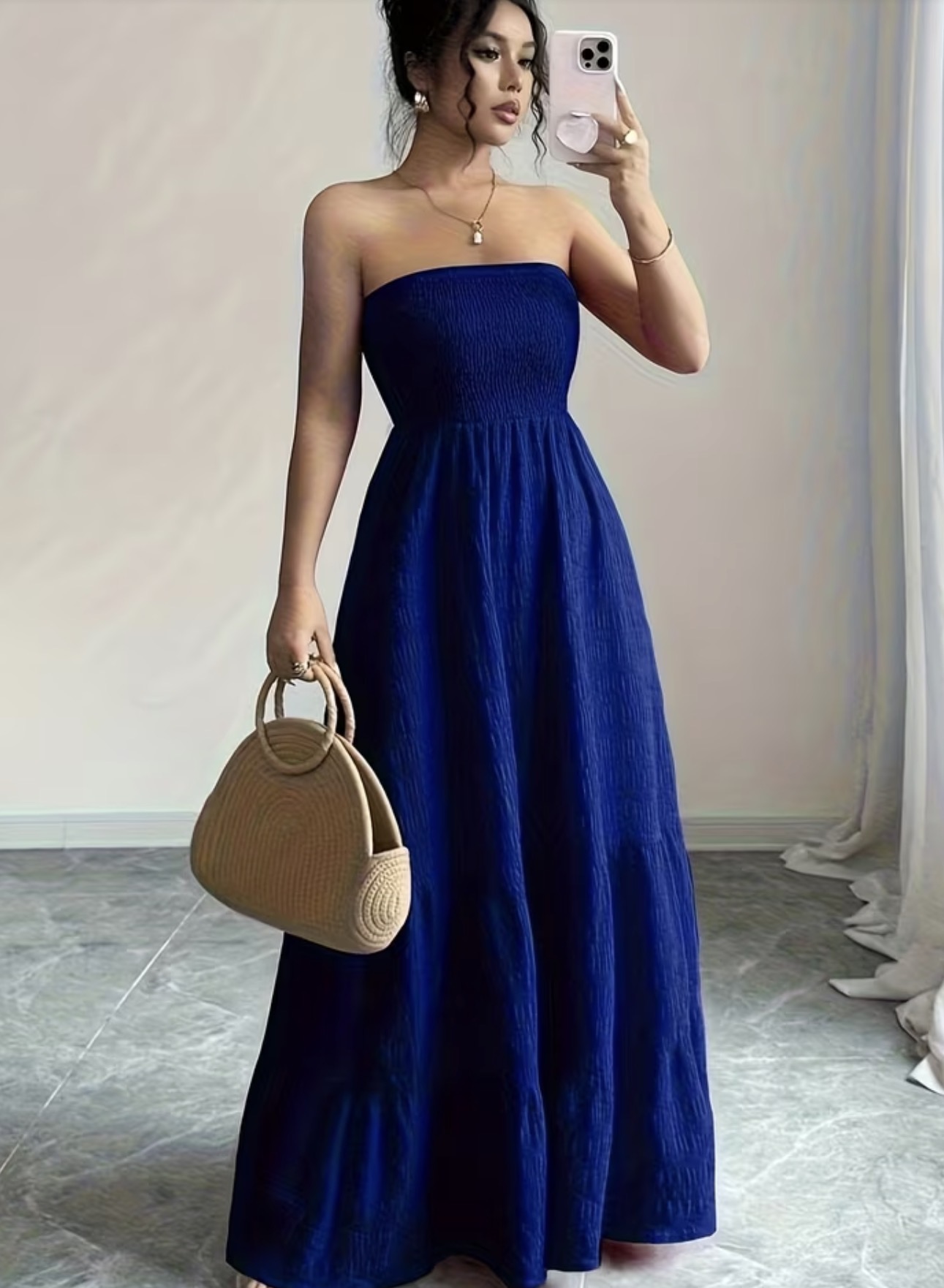 Vestido azul eléctrico 