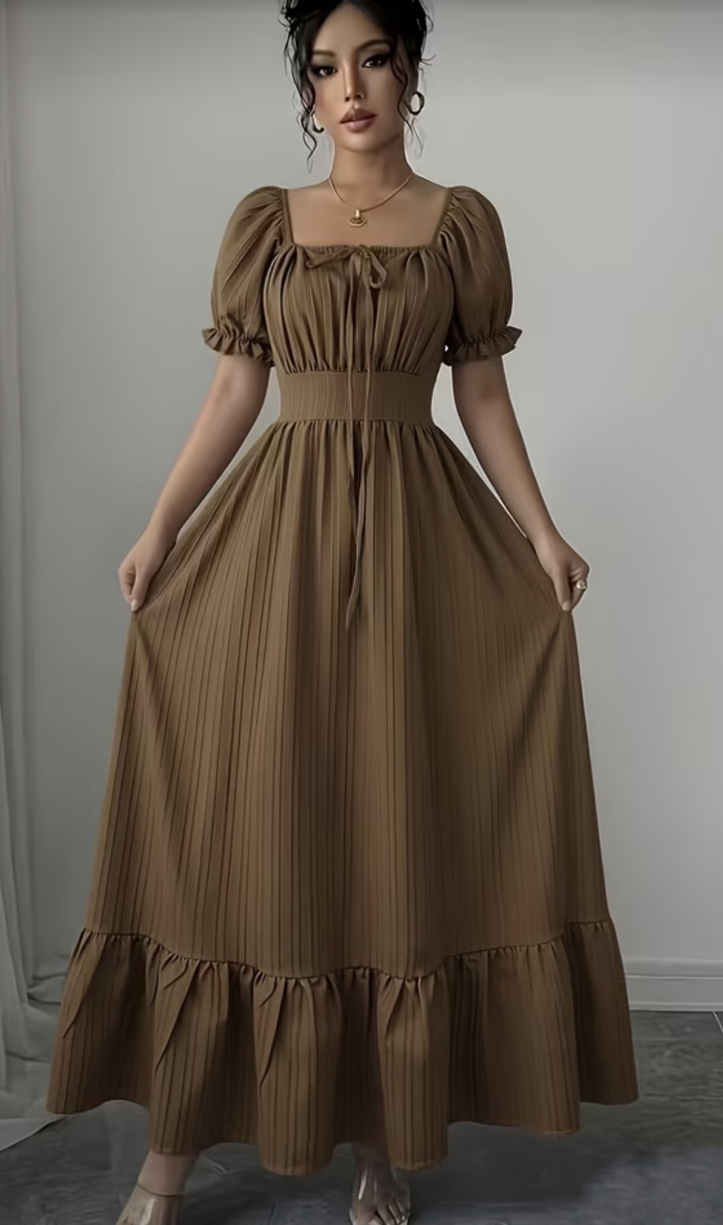 Vestido café 
