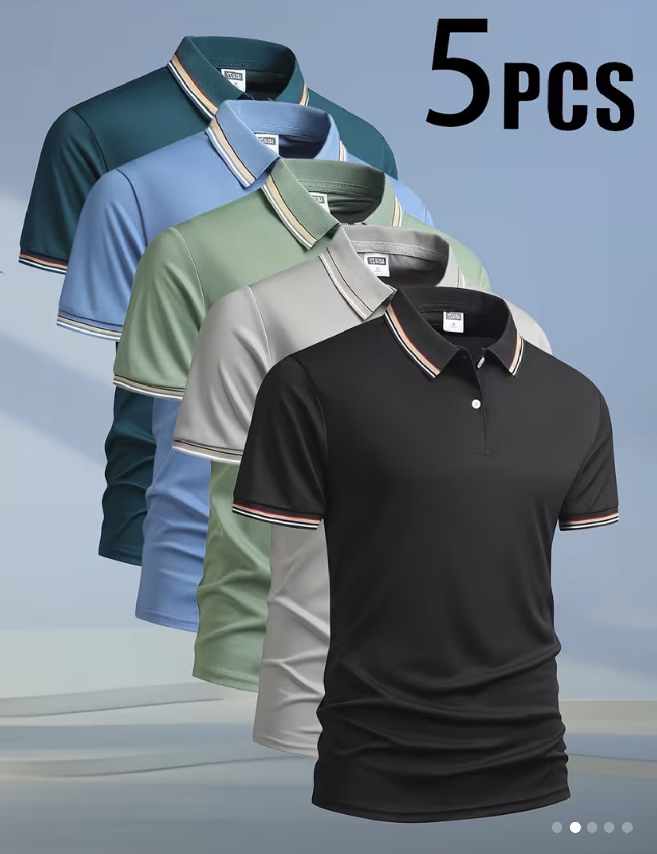 Camisa tipo polo 5 colores 