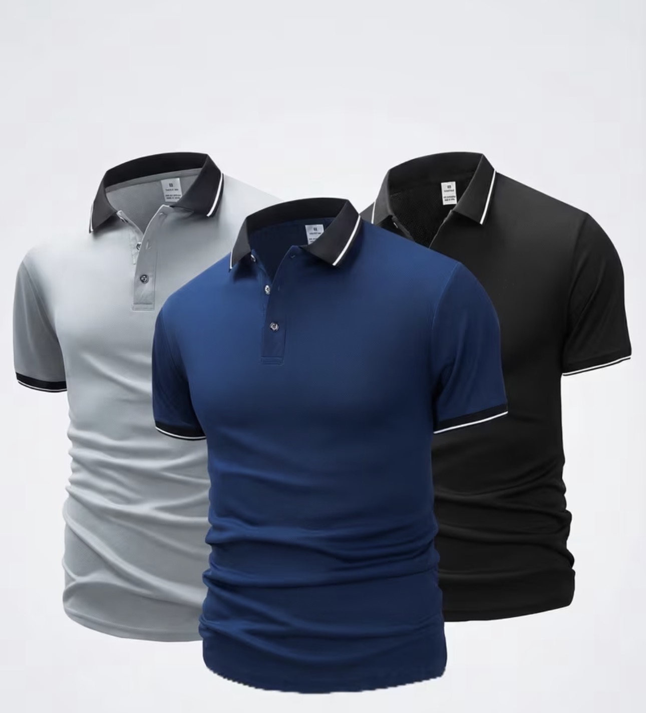 Playera tipo polo 3 colores 