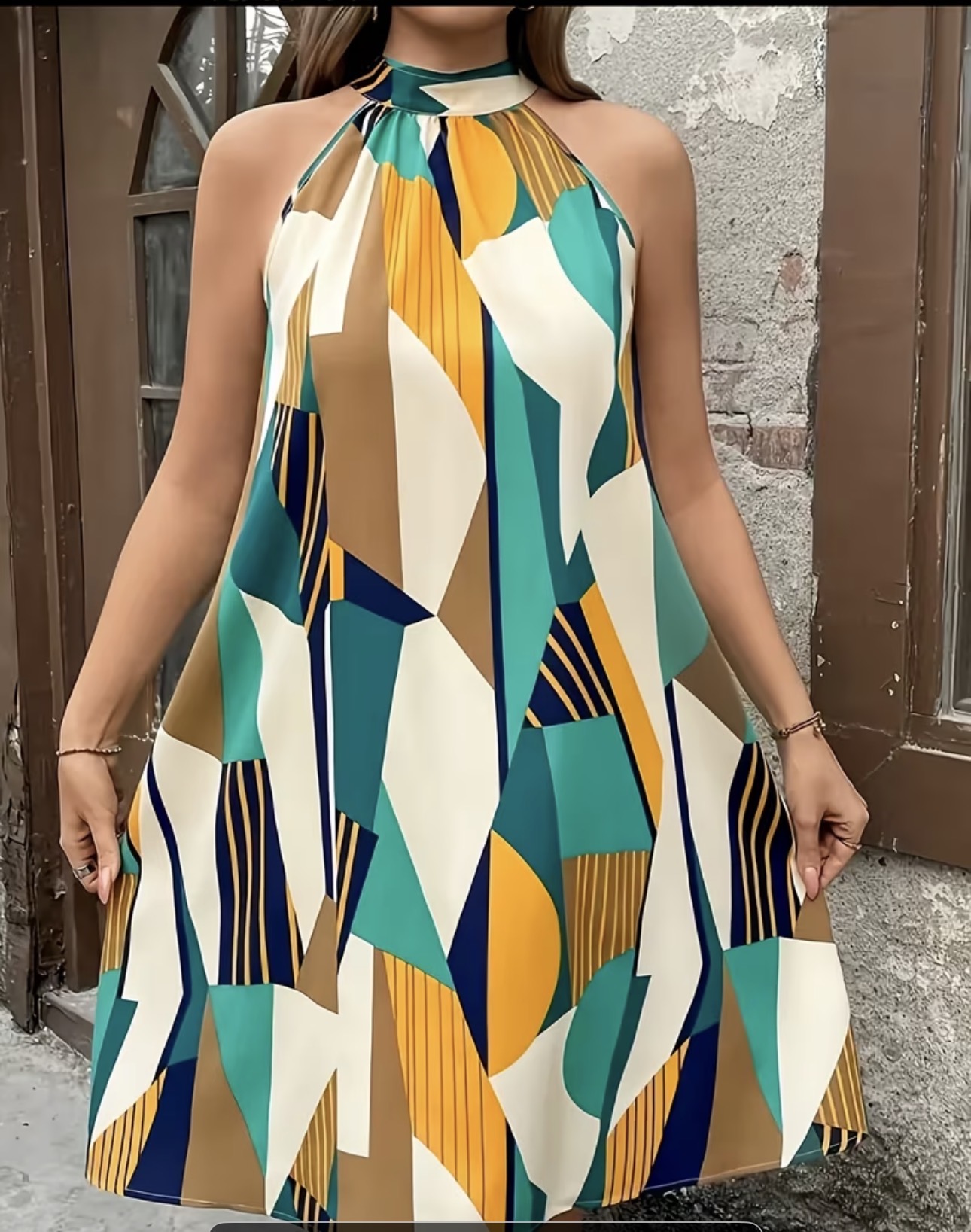 Vestido estampado de colores 