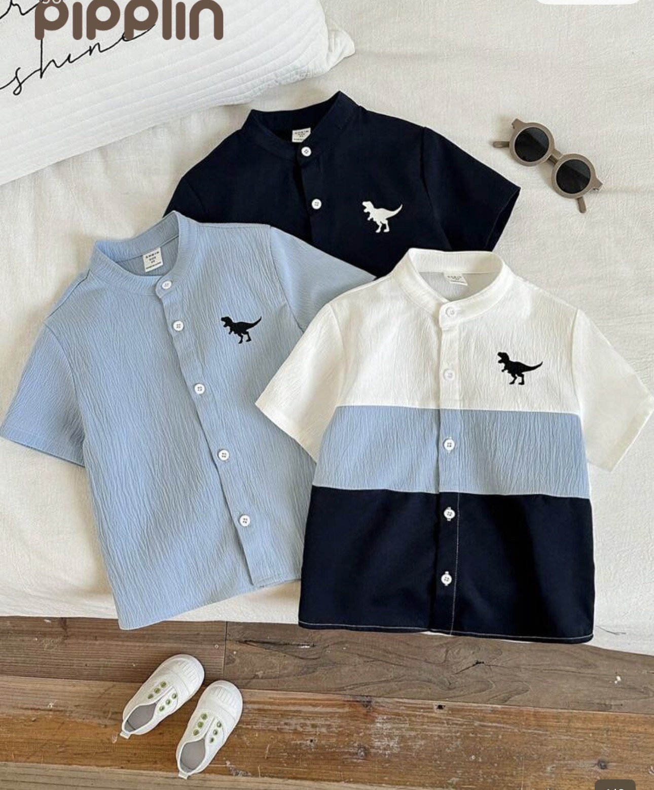 Camisas de botones niño 3 colores 