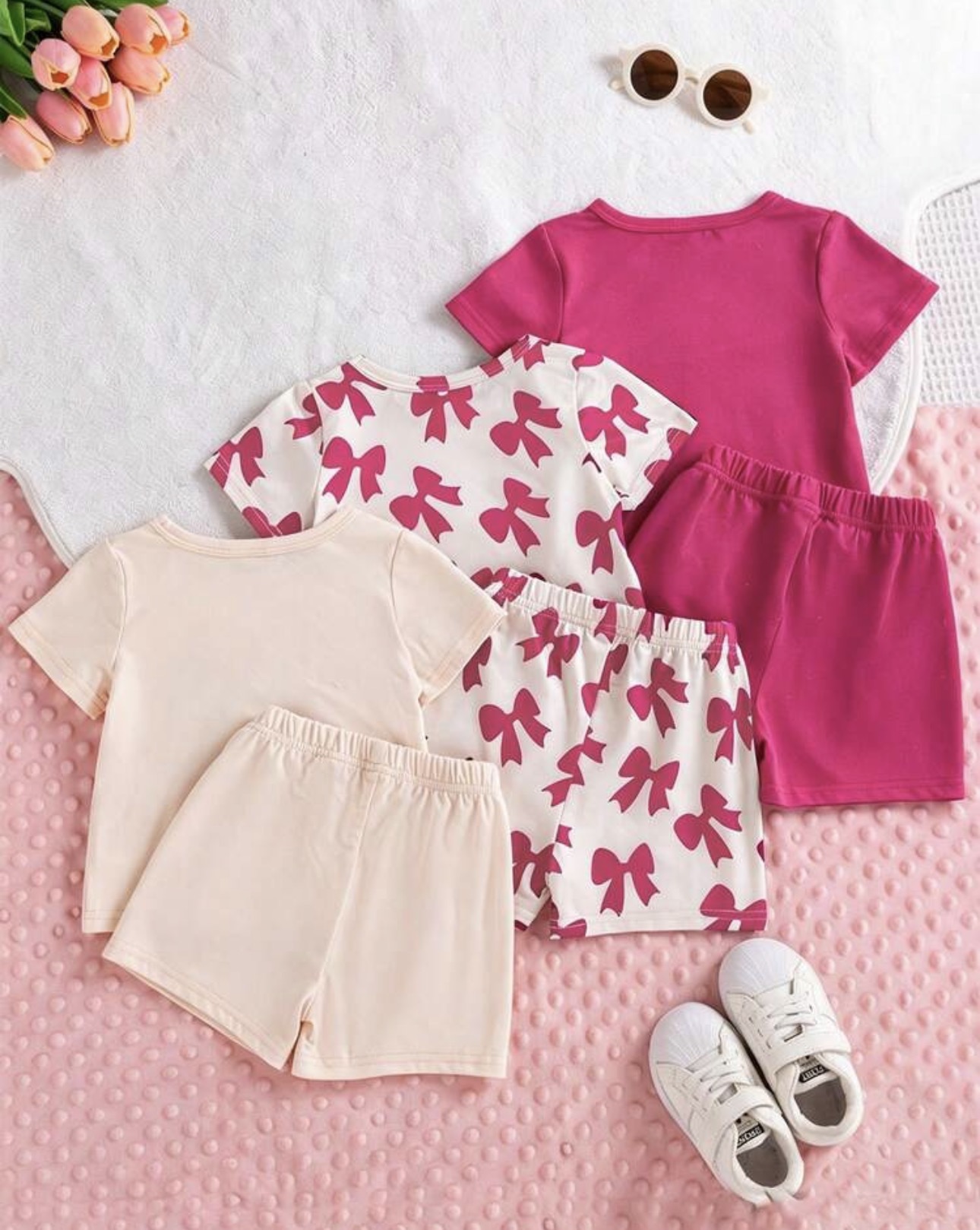 Conjuntos shorts y blusa 3 colores 