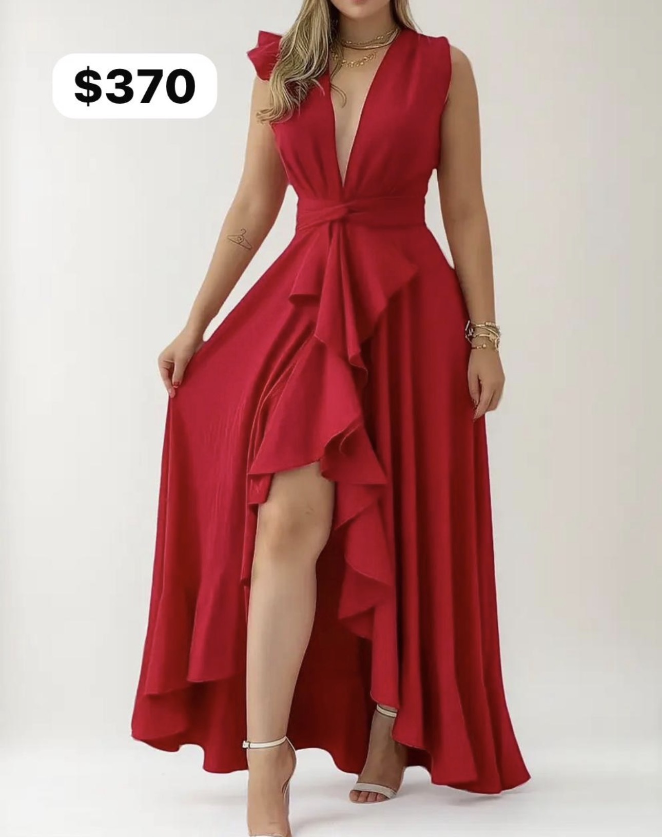 Vestido rojo elegante 